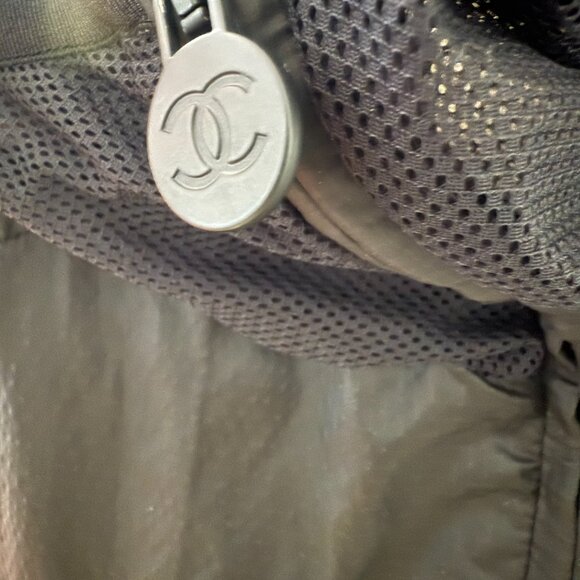 Chanel black mesh sleeves and hoodie light jacket size 40 - Picture 4 of 10